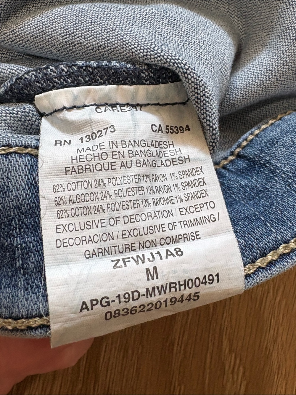 Wrangler Authentics Women’s Denim Jacket Medium Stretch Blue Jean Jacket - Picture 5 of 10